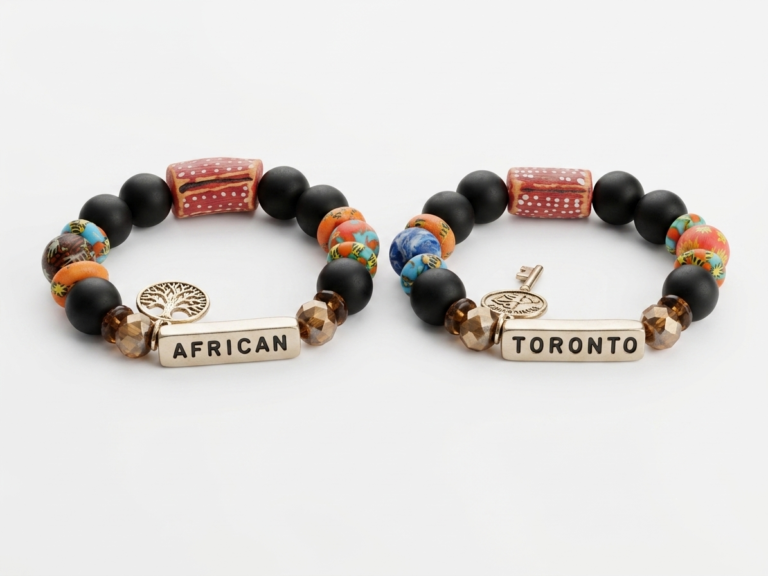 African Heritage Beaded Stretch Bracelet Set