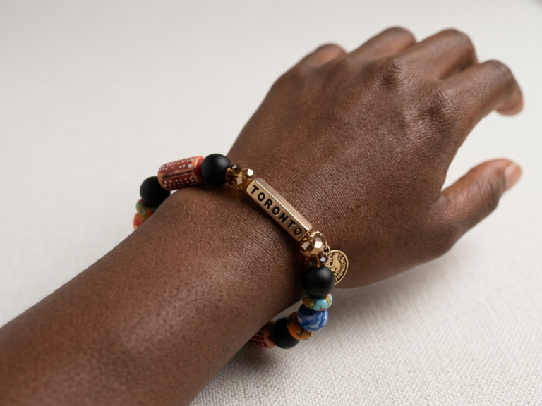 African Heritage Beaded Stretch Bracelet Set